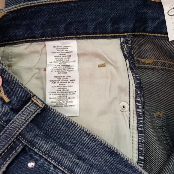 Current Elliot Vintage Cropped Night Rider Studded High Rise Slim Jeans - Picture 10 of 11